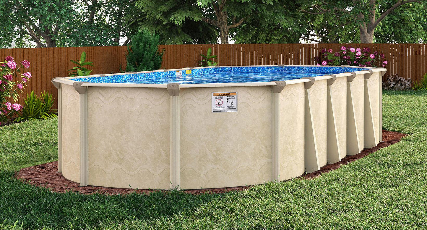 18' x 33' Coral Sea 7" Steel Frame Oval Pool & Bundle | 52" or 54"