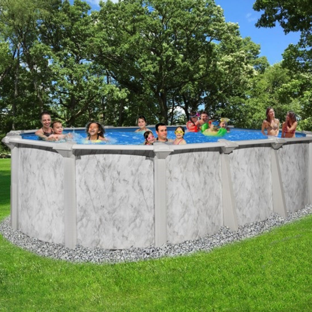 10x15 Above Ground Pool - Hybrid 7" Steel Frame, 54" Deep