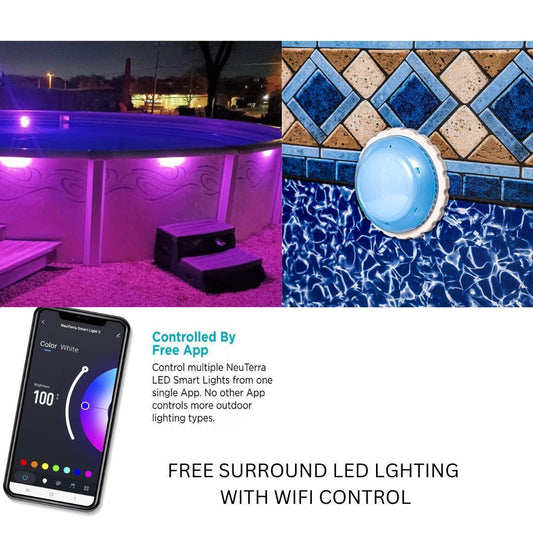 24 Ft Round Resin Above Ground Pool - Easy Setup & Strong