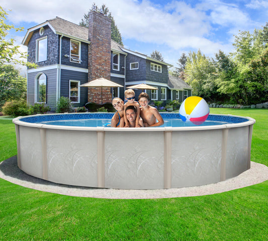 Round Pool – Freedom Resin Frame Saltwater-Ready - 18' x52" - Freedom resin round above ground swimming pool - 18 Ft Round Salt Water Pool - Resin Frame, Easy Install