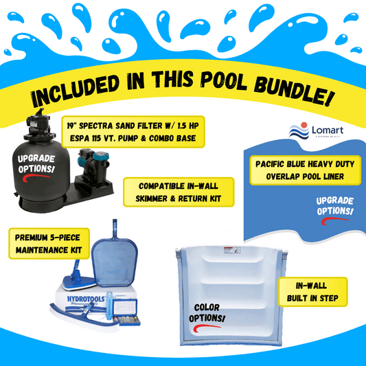 18' x 39' x 54" Oval Whispering Wind III Semi In-Ground Pool with In-Step & Bundle