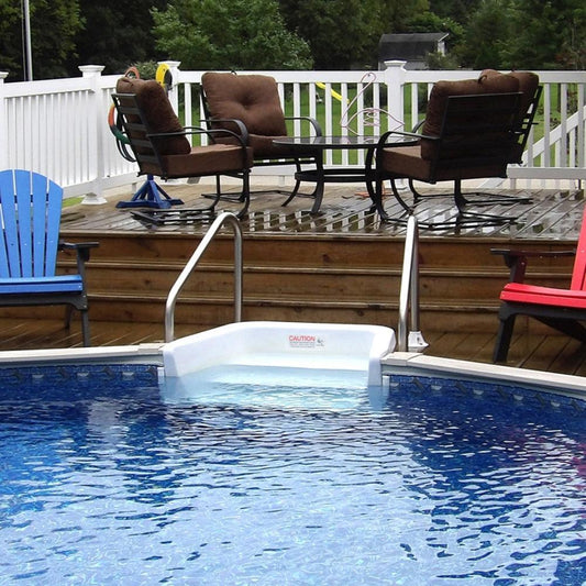 18ft Round Semi Inground Pool – Saltwater-Friendly Frame