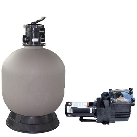 19 in. Sand Man Sand Filter System with 1.5 HP Hydro-Super-Flo Pump