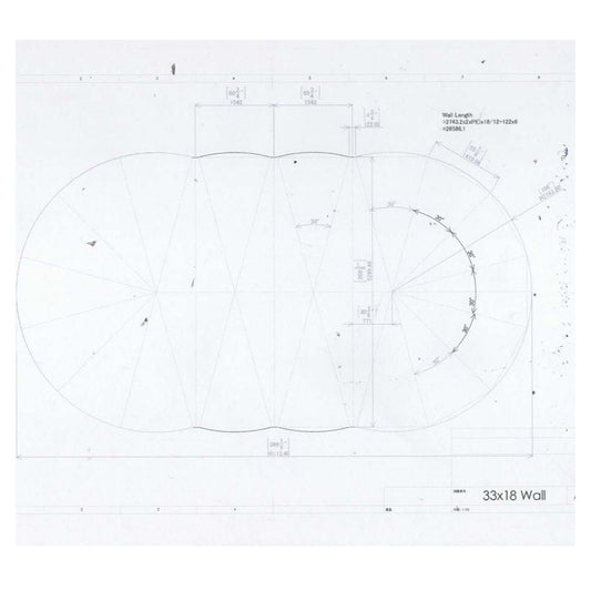 18' x 33' x 52" Steel 7" Frame Semi Inground Oval Pool