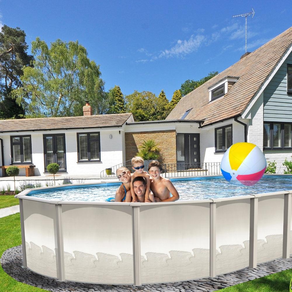 18x54 swimming pool resin salt hybrid above ground pool