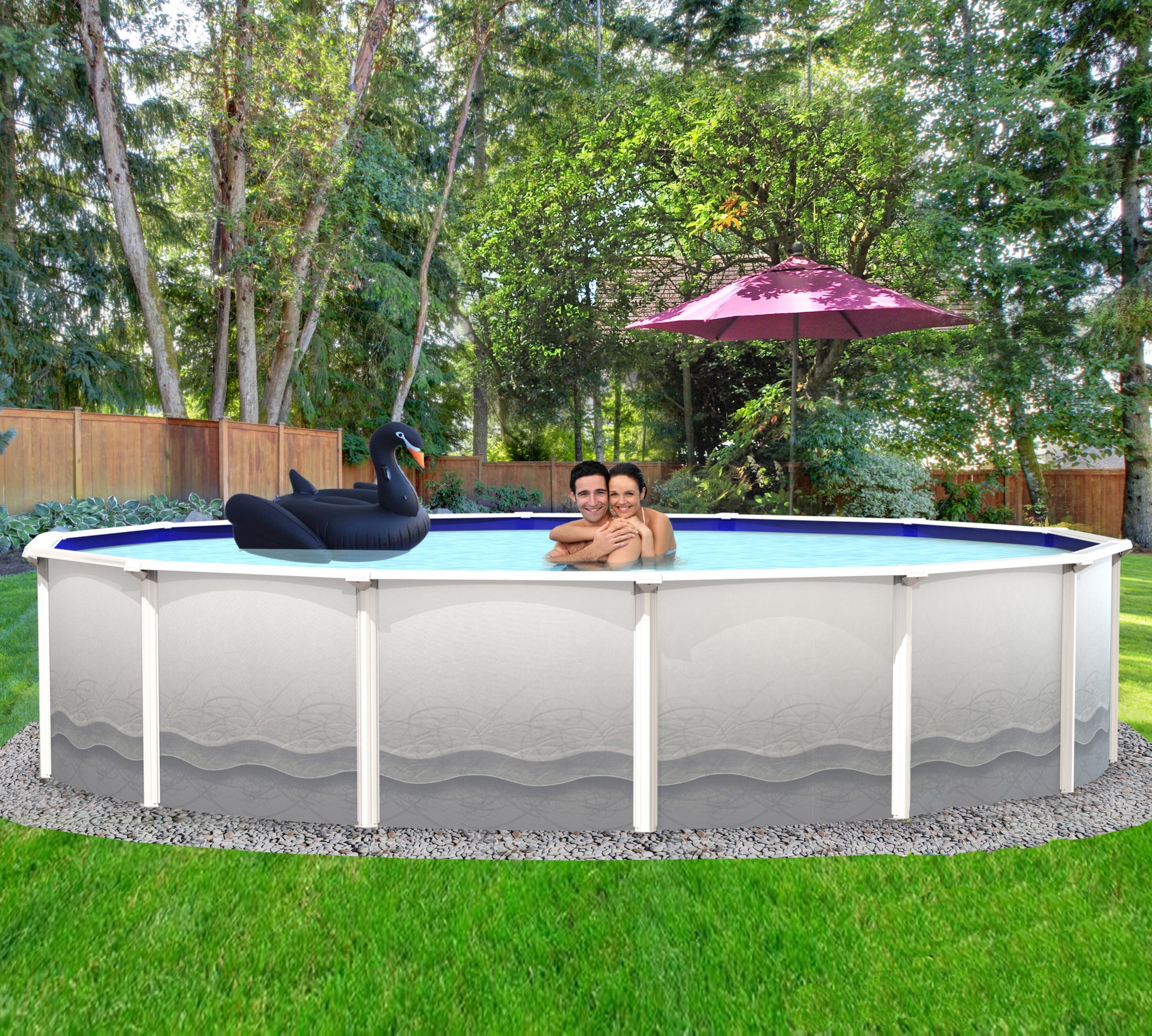 above ground 6 inch steel swimming pool kit