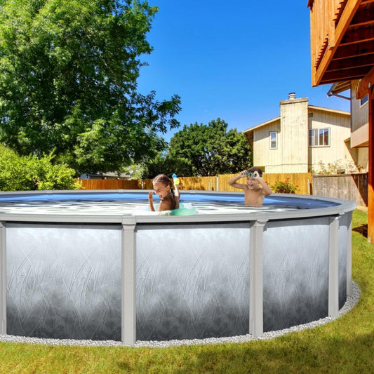 Above Ground Pool - 30' X 54" Mirage Round Resin Frame Salt Pool w/Standard Size In-Wall Skimmer